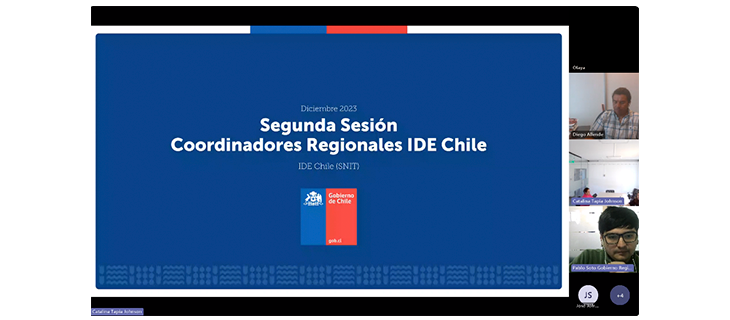 Secretaria Ejecutiva de la IDE Chile (SNIT) convocó a segunda sesión de Coordinadores Regionales IDE 