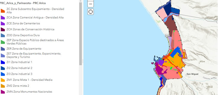 IDE Chile actualiza en su página web más de 100 servicios de mapas publicados por MINVU