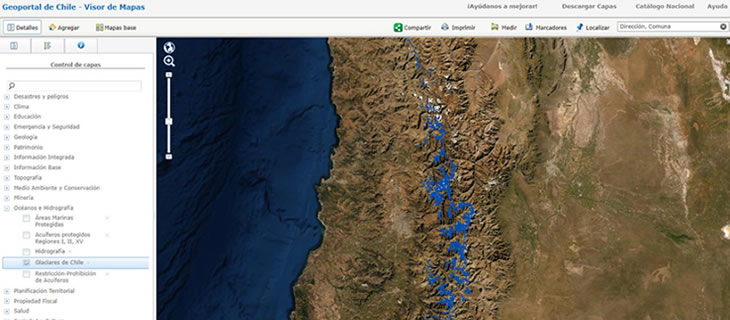 Inventario Público de Glaciares 2022 disponible para la ciudadanía