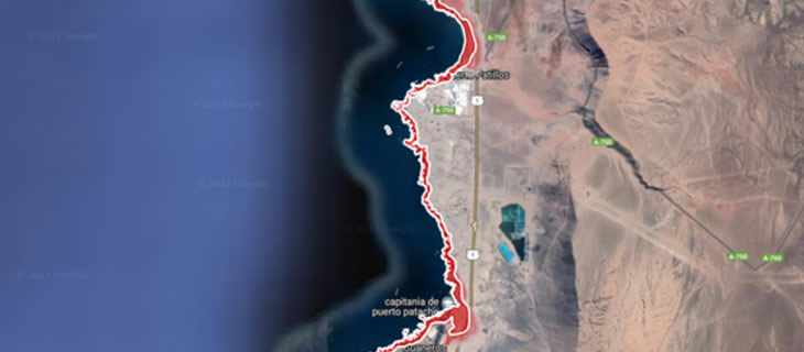 Nueva información de Carta de Inundación por Tsunami del SHOA - Zona de la Región de Tarapacá