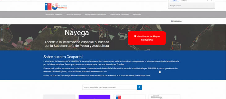 Implementación Geoportal IDE-SUBPESCA