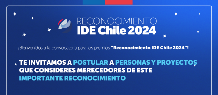 Ya se abrió la convocatoria para postular a personas y proyectos al concurso “Reconocimiento IDE Chile 2024” 