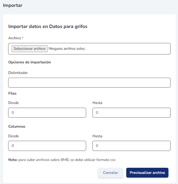 Asistente de mapeo de columnas para la importación