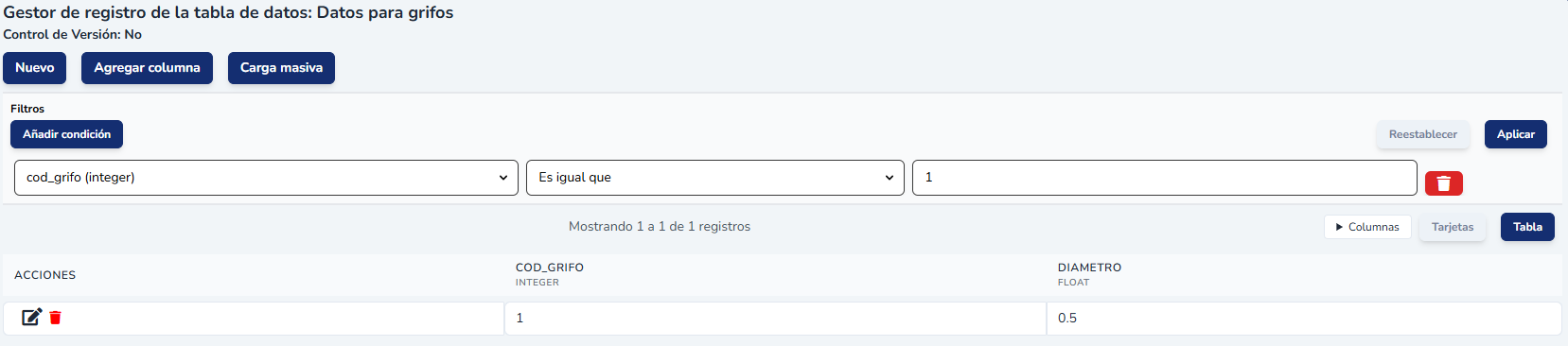 Configuración de criterios de filtrado de registros